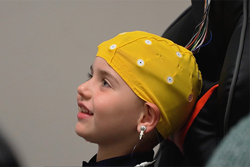 Tampa Girl Undergoing Quantitative Electroencephalogram (qEEG)