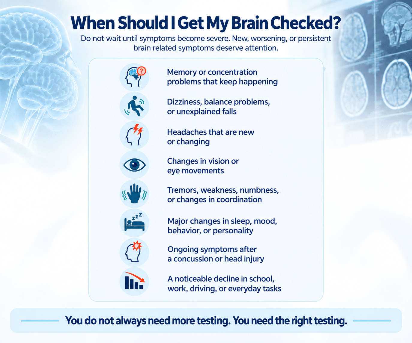 When Should I Get My Brain Checked